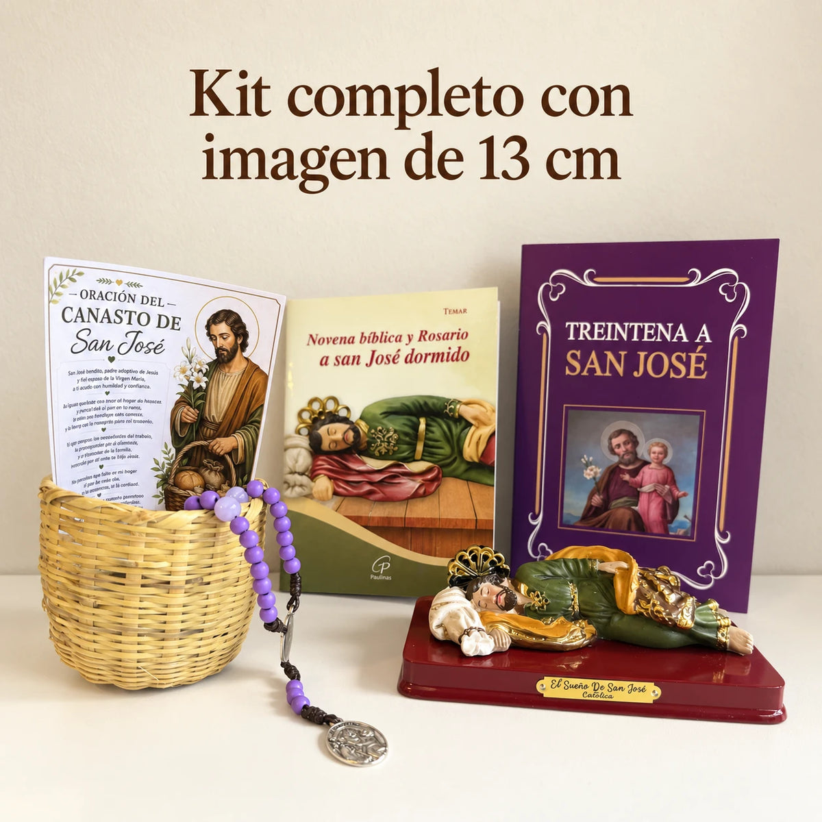 Encomiénda a San José tu trabajo, tus deudas y tu hogar · Kit de San José Dormido · Incluye camandula ✝️ [Envío Gratis]