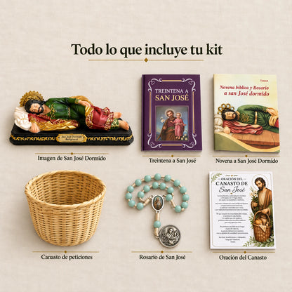 Encomiénda a San José tu trabajo, tus deudas y tu hogar · Kit de San José Dormido · Incluye camandula ✝️ [Envío Gratis]