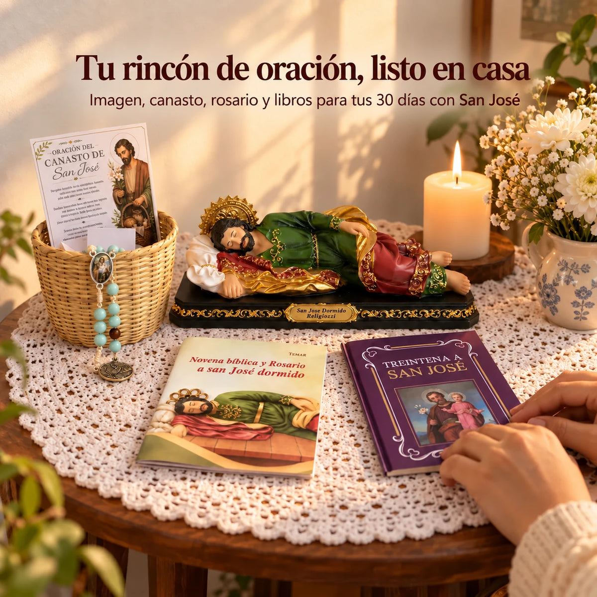 Encomiénda a San José tu trabajo, tus deudas y tu hogar · Kit de San José Dormido · Incluye camandula ✝️ [Envío Gratis]